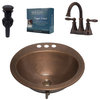 Bell Drop-In Copper Sink Kit With Pfister 4" Centerset Faucet & Drain