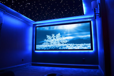 Elegant home theater photo in Philadelphia