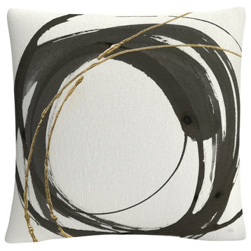 Chris Paschke 'Gilded Enso IV' Decorative Throw Pillow