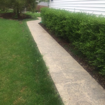 Stamped Concrete Patio Border and Walkway Manchester, Missouri