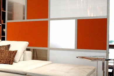 Inspiration for a modern family room remodel in Dallas