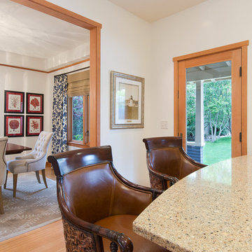 California Coastal Home Traditional Style Dining Room & Kitchen