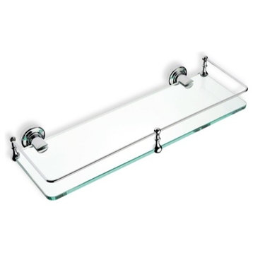 Clear Glass Bathroom Shelf, Chrome