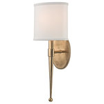 Hudson Valley - Hudson Valley Madison One Light Wall Sconce 6120-AGB - One Light Wall Sconce from Madison collection in Aged Brass finish. Number of Bulbs 1. Max Wattage 60.00. No bulbs included. Pairing a racetrack oval shade with a similarly-shaped oval backplate, Madison evinces the aesthetic grace of the elliptical. In just the gentlest contrast to this theme, its round long-tail torch tapers down to a ball finial. No UL Availability at this time.
