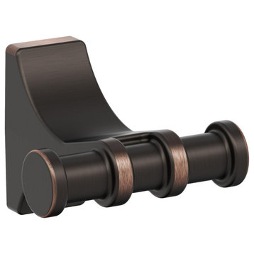 Davenport Transitional Double Robe Hook, Oil Rubbed Bronze