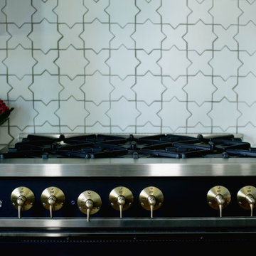 Modern Green Cabinets with Big Chill