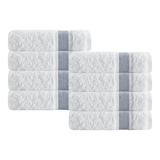 Heirloom Manor Sarajane 800 GSM Solid 8 Piece Bath Towel Set in Rainy Day