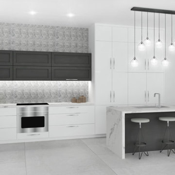Contemporary Haven Kitchen Conceptual Rendering