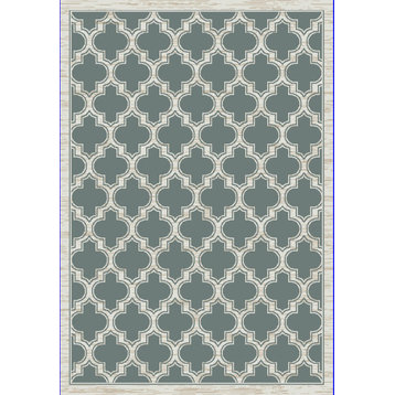 Yazd 2816-510 Area Rug, Blue And Ivory, 2'x3'6"