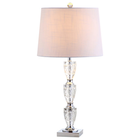 Ellie 28" Crystal Table Lamp, Clear