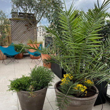Une terrasse sur un toit à Neuilly
