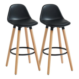Set of 2 Abs and Solid Wood 26 Counter Stool Midcentury Bar Stools And Counter Stools by WHI Houzz