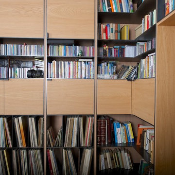 Black steel shelves
