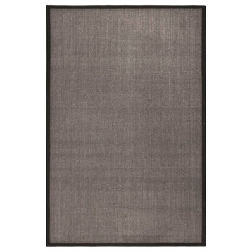 Safavieh Natural Fiber Collection NF441 Rug, Charcoal/Charcoal, 4' X 6'