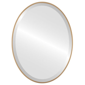 Medina Framed Oval Mirror, Gold Spray, 17"x21"