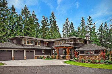 Contemporary exterior home idea in Seattle