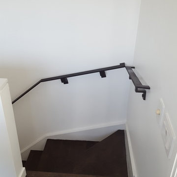 Modern flat bar handrail