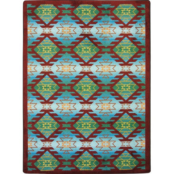 Kaleidoscope, Whimsical Area Rug, Canyon Ridge, 3'10"X5'4", Desert Turquoise