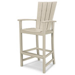 Polywood - Polywood Quattro Adirondack Bar Chair, Sand - With curved arms and a contoured seat and back for comfort, the Quattro Adirondack Bar Chair is ideal for outdoor dining and entertaining. Constructed of durable POLYWOOD lumber available in a variety of attractive, fade-resistant colors, this all-weather bar chair will never require painting, staining, or waterproofing.