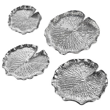Lilypad Bowl Set of 4 Silver