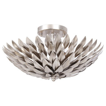 Broche 4-Light Ceiling Light in Antique Silver