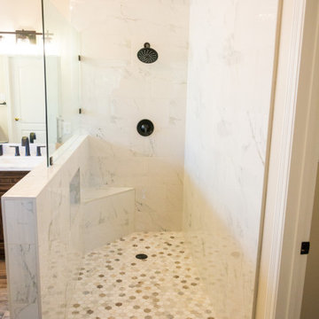 Marble master bathroom