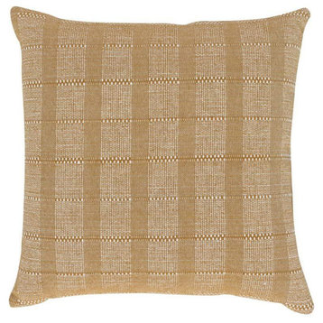 Eli 22 Square Throw Pillow in Mustard Gold By Kosas Home