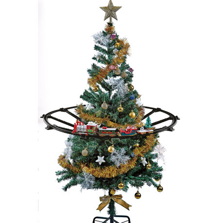 31 Pc Battery Operated Lighted & Animated Christmas Tree Train Set with Sound