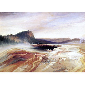 Thomas Moran Giant Blue Spring, Yellowstone 18"x27" Premium Canvas Print