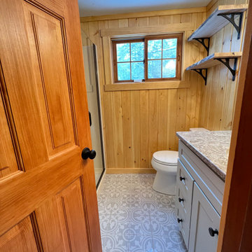 Lake house bathroom remodel