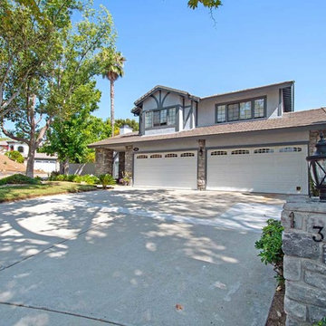 Escondido Front Exterior Renovation with Wood Trim