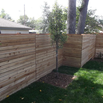 Custom modern/contemporary horizontal cedar and exotic woods