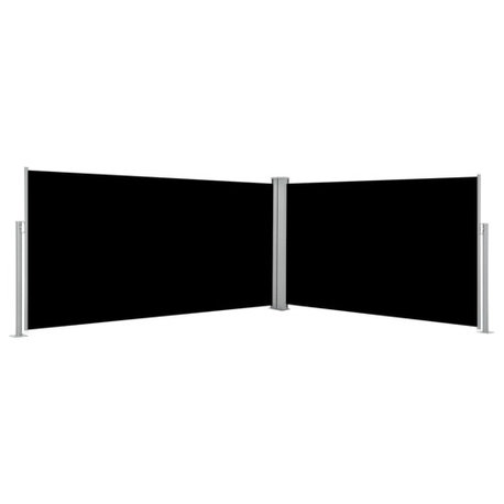 vidaXL Side Awning Black Polyester with PU coating 63 x 236.2 in