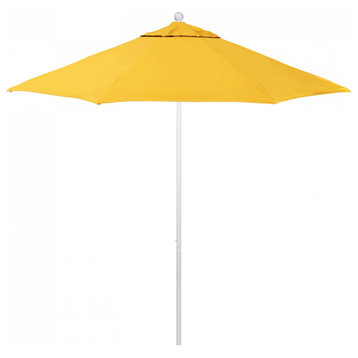 9' Patio Umbrella White Pole Fiberglass Ribs Push Lift Pacific Premium, Dandelion