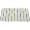 Wave Rug, Gray With White-Green Tea, 2.5'x8'