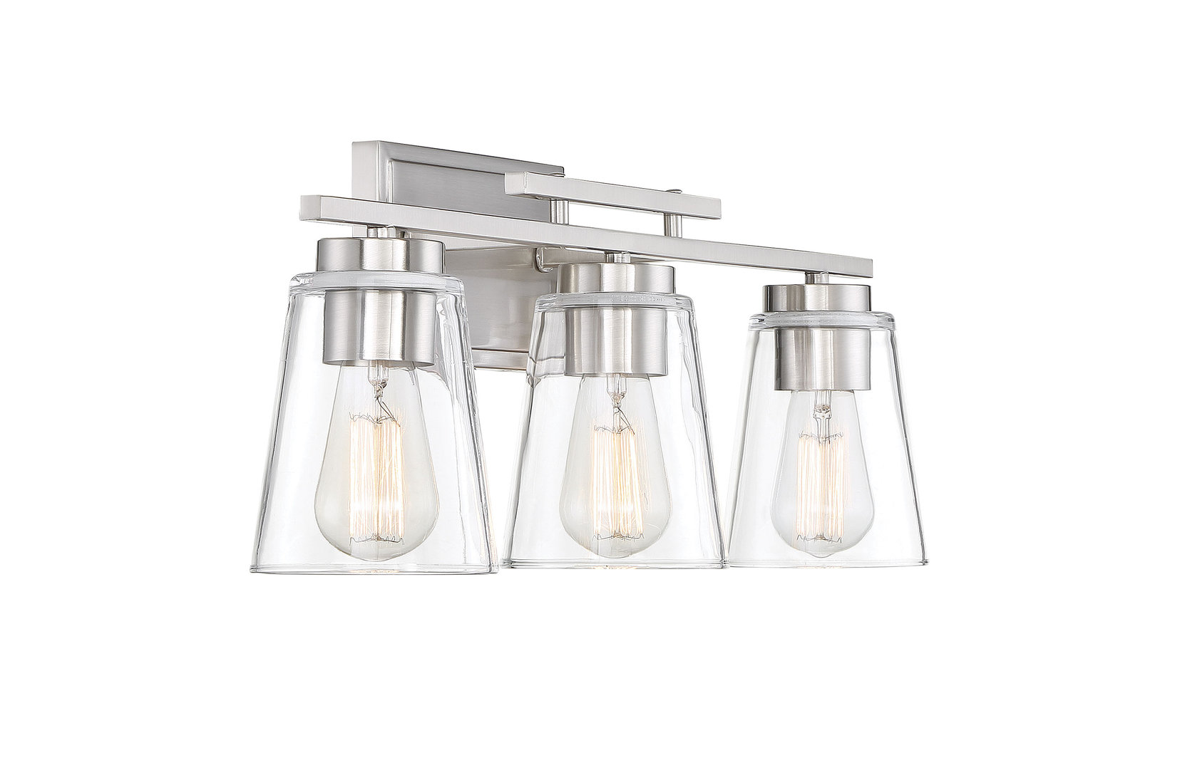 Calhoun Vanity Fixture, Satin Nickel, 3-Light