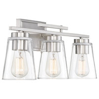 Calhoun Vanity Fixture, Satin Nickel, 3-Light