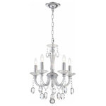 Lite Source - Lite Source EL-10145 Theophilia - 94.5" 200W 5 LED Chandelier - Theophilia chandelier from Lite Source is made in premium quality crystals and metal in a new classical design with a hint of modern feel to it. The floral arrangement with candelabra bulbs celebrates the Victorian style while the mirror-like chrome finished metal structure brings the contemporary vision to the room. Assembly Required: True Canopy Included: TRUE Dimable: Yes* Number of Bulbs: 5*Wattage: 200W* BulbType: LED* Bulb Included: No