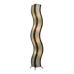 Eangee Home Designs Wave Giant Floor Lamp | Natural - Floor Lamps