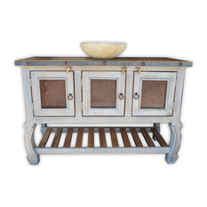 rancho collection san francisco 48 vanity with metal panels vintage gray bathroom - Bathroom Vanity Double rancho collection san francisco 48 vanity with metal panels vintage gray bathroom - Bathroom Vanity Double