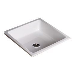 Whitehaus Collection - Whitehaus Collection WHLVQUCERABL Aeri Collection Drop-In Basin - Bathroom Sinks