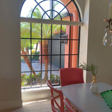 Colorful Coral Florida Dining Room