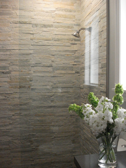 Modern Stacked Stone Tiles Home Design Ideas & Photos
