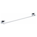 Secret Bath - Secret Bath. Polished chrome 17" medium towel bar. Albany collection - Introducing the Albany high-quality medium towel bar, a stunning addition to enhance your bathroom decor. Crafted from premium brass, this polished chrome towel rail offers both durability and elegance.