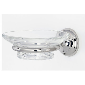 Alno A6630 Royale 4-1/4" Wall Mounted Glass Bathroom Soap Dish - Polished