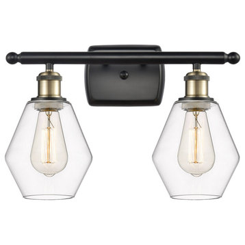 Innovations Cindyrella LED Bath Vanity Light 516-2W-BAB-G652-6-LED, Black Brass
