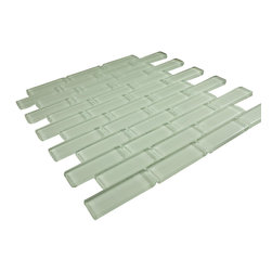 1x3 Soft White Glossy Subway Glass Mosaic Tiles - Home Accessories & Decor