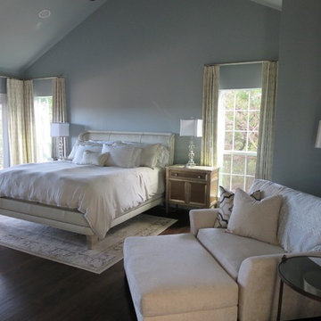 Transitional master bedroom, Austin, TX