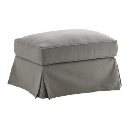 Stowe Ottoman Slipcover Gray - Footstools And Ottomans