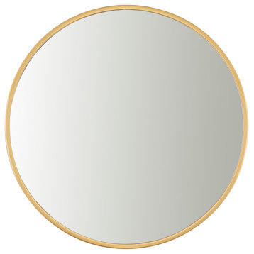 Utopia Alley Wall-Mounted Bathroom Mirror, 24'', Gold